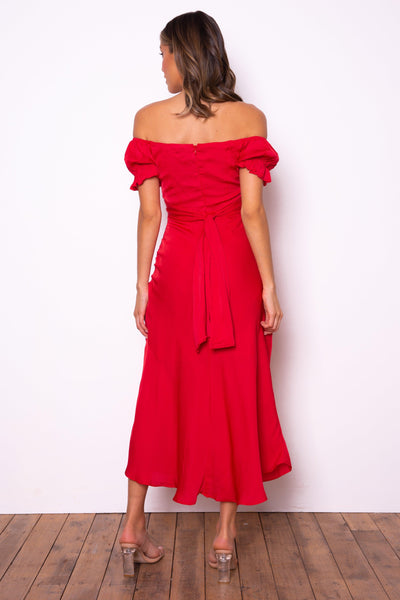 Samantha Dress - Red - JAUS