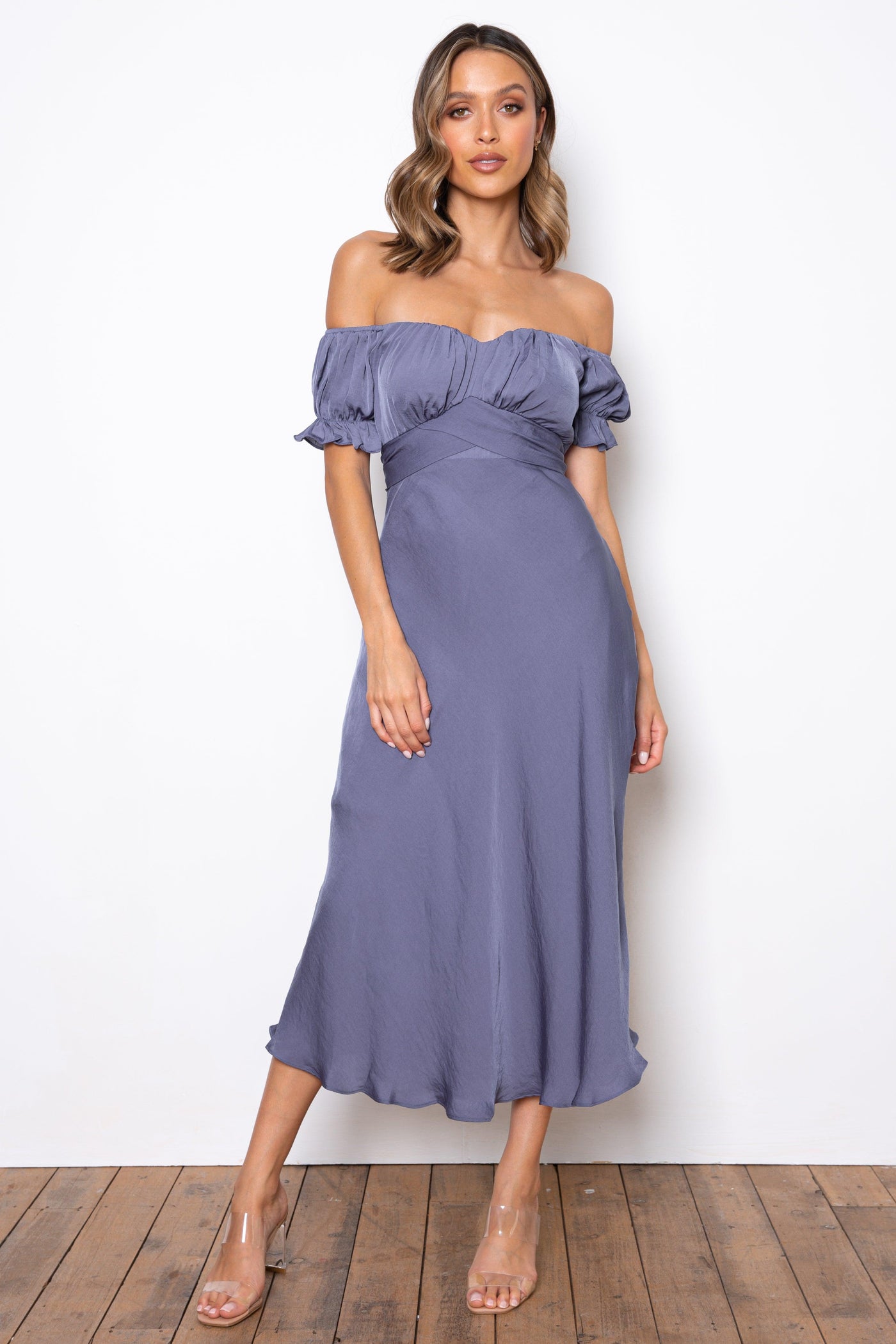 Samantha Dress - Steel Blue - JAUS