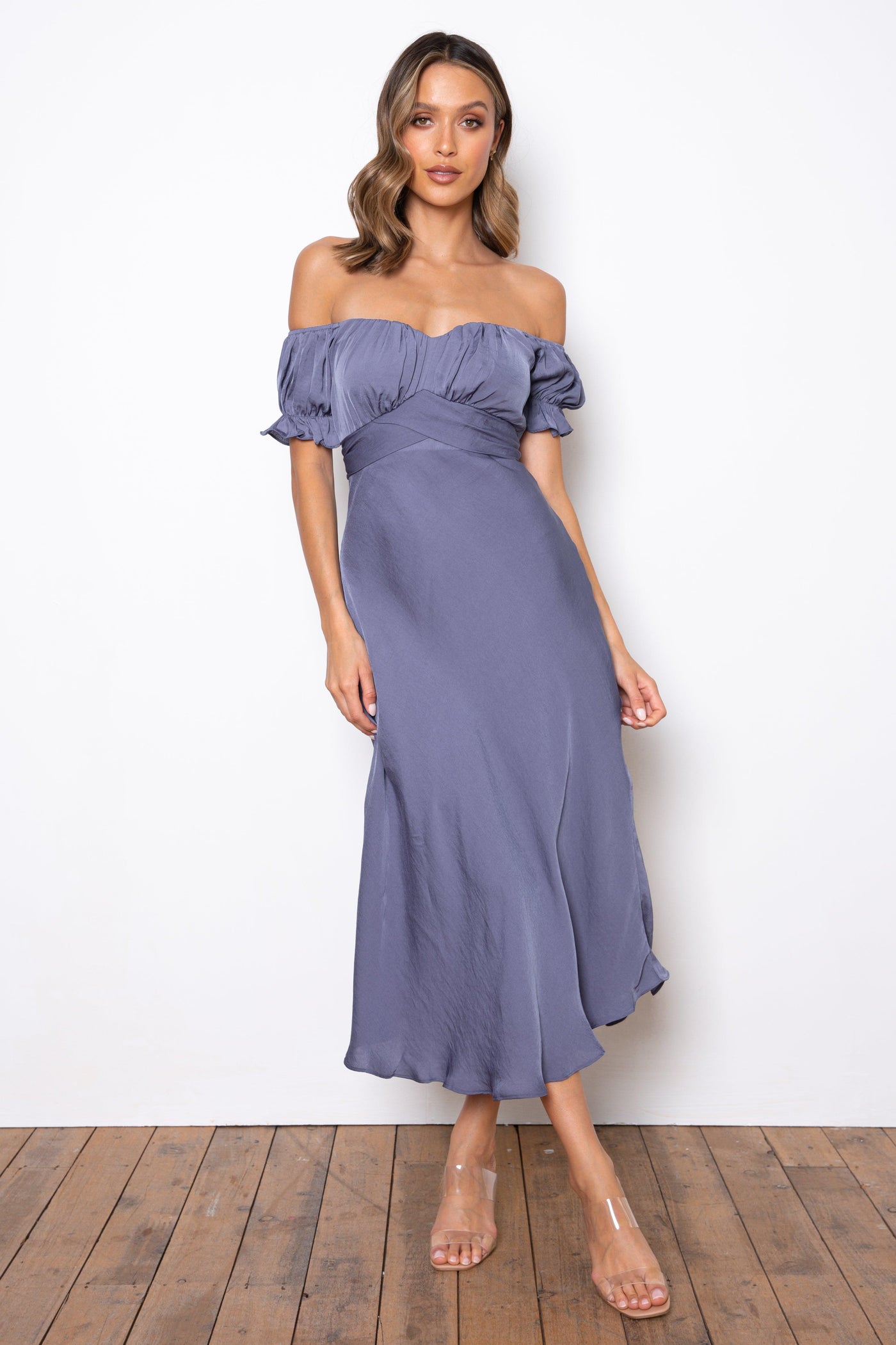 Samantha Dress - Steel Blue - JAUS