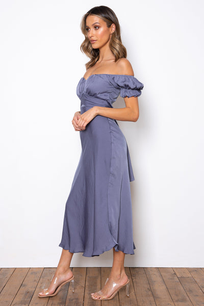 Samantha Dress - Steel Blue - JAUS