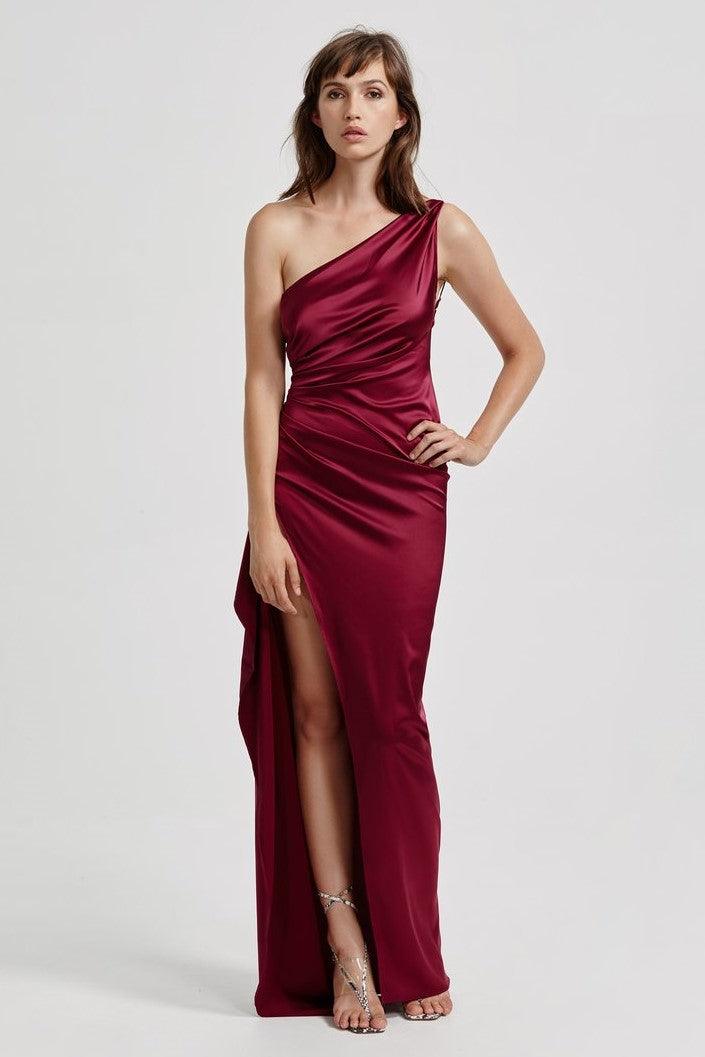 Samira Dress - Burgundy - SHOPJAUS - JAUS