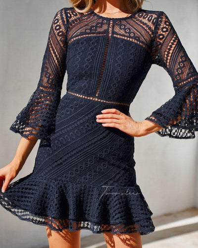 Stacey Dress - Navy - SHOPJAUS - JAUS