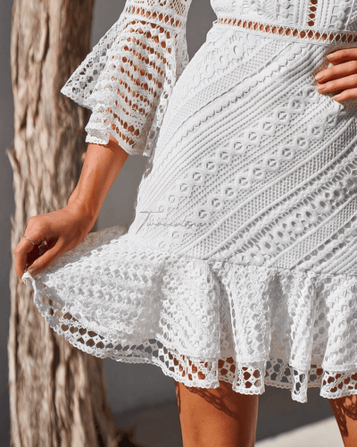 Stacey Dress - White - SHOPJAUS - JAUS