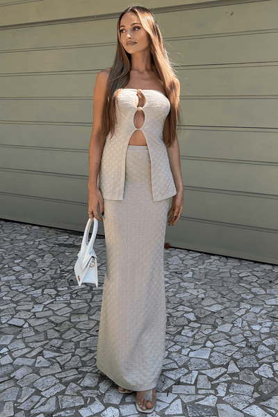 Tanya Maxi Skirt - Sand - JAUS