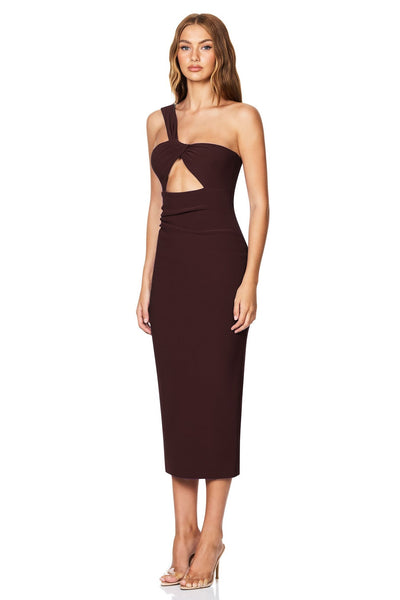 Nookie Tease Midi Dress - Cocoa