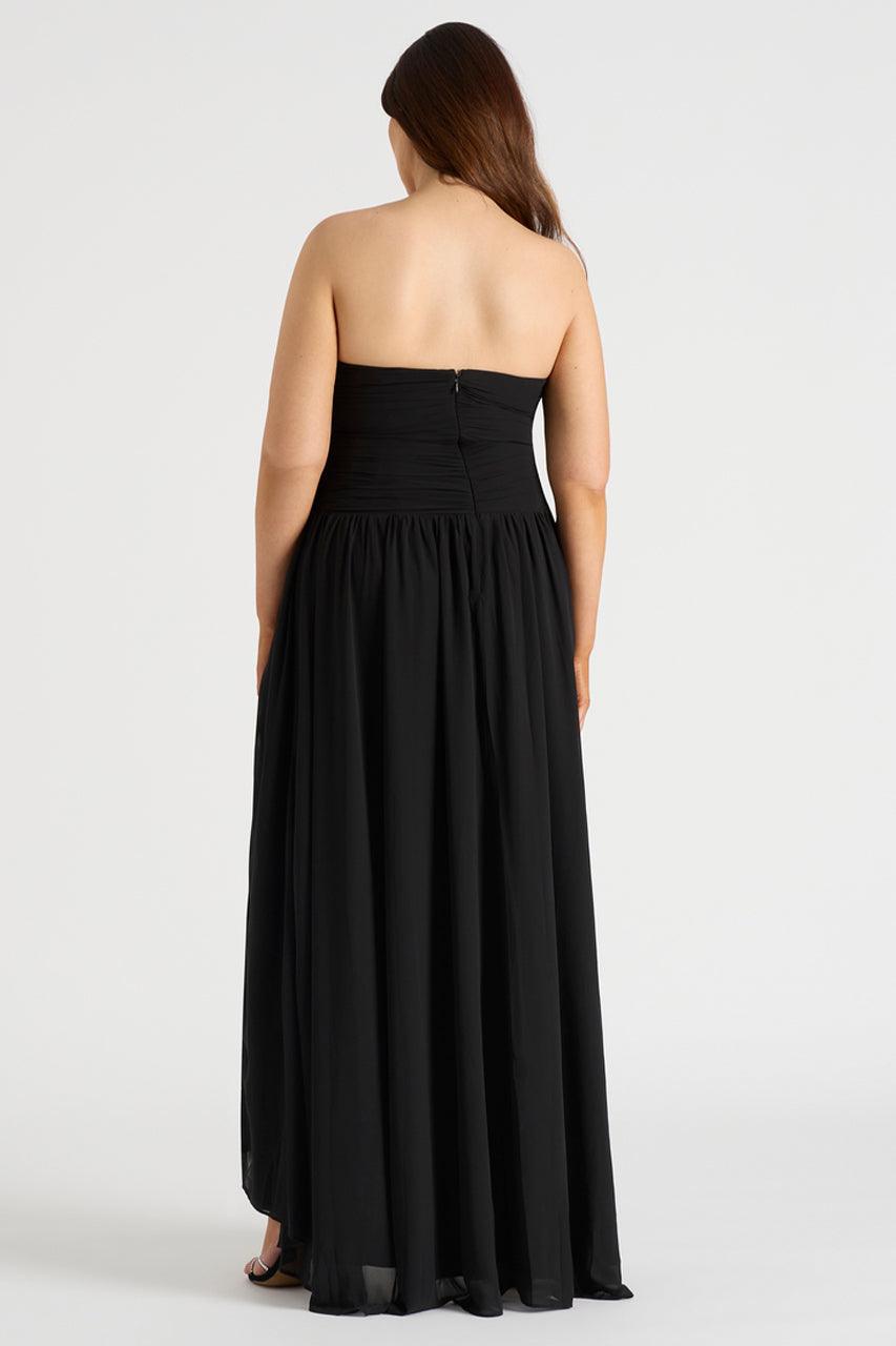 The Rosette Gown - Black - JAUS