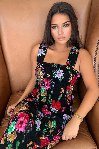 Tina Dress - Black Floral - SHOPJAUS - JAUS