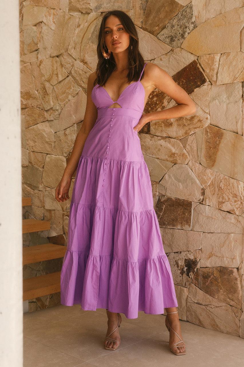 Veronica Maxi Dress - Lilac - JAUS