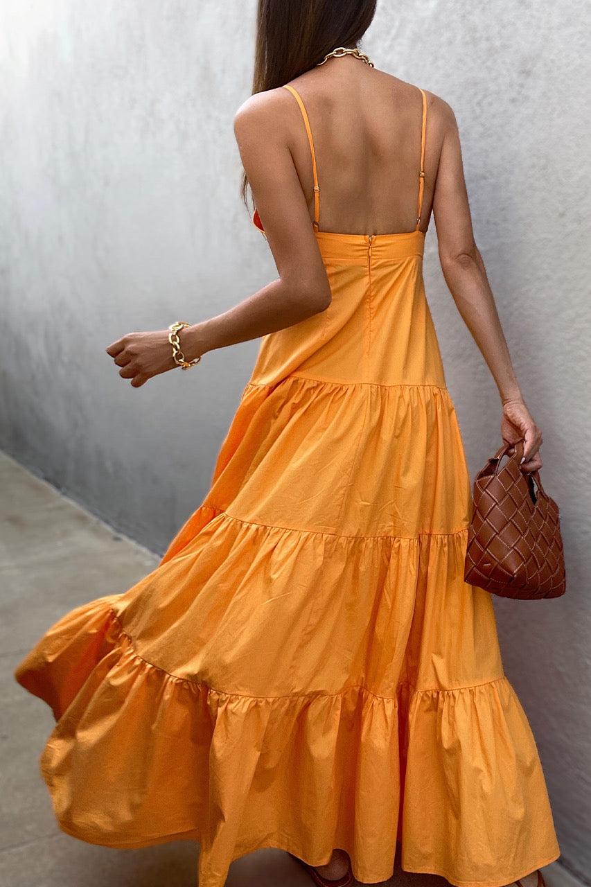 Veronica Maxi Dress - Orange - JAUS