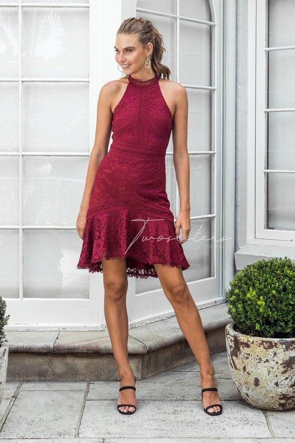 Violet Dress - Red - SHOPJAUS - JAUS