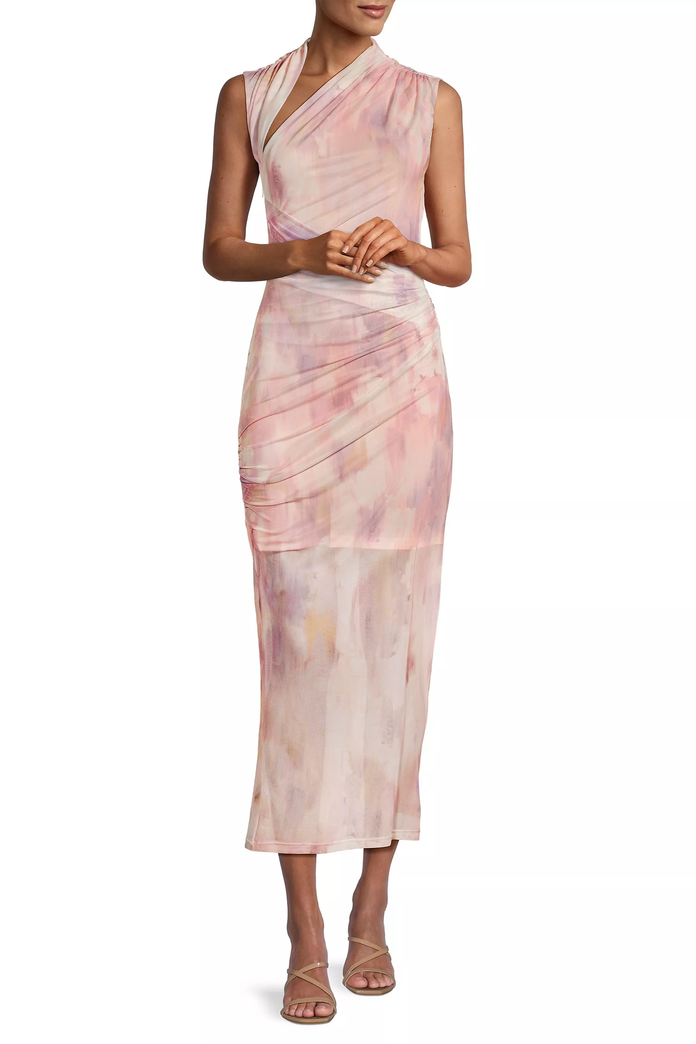 Misha Tillie Mesh Midi Dress - Waterlily Print