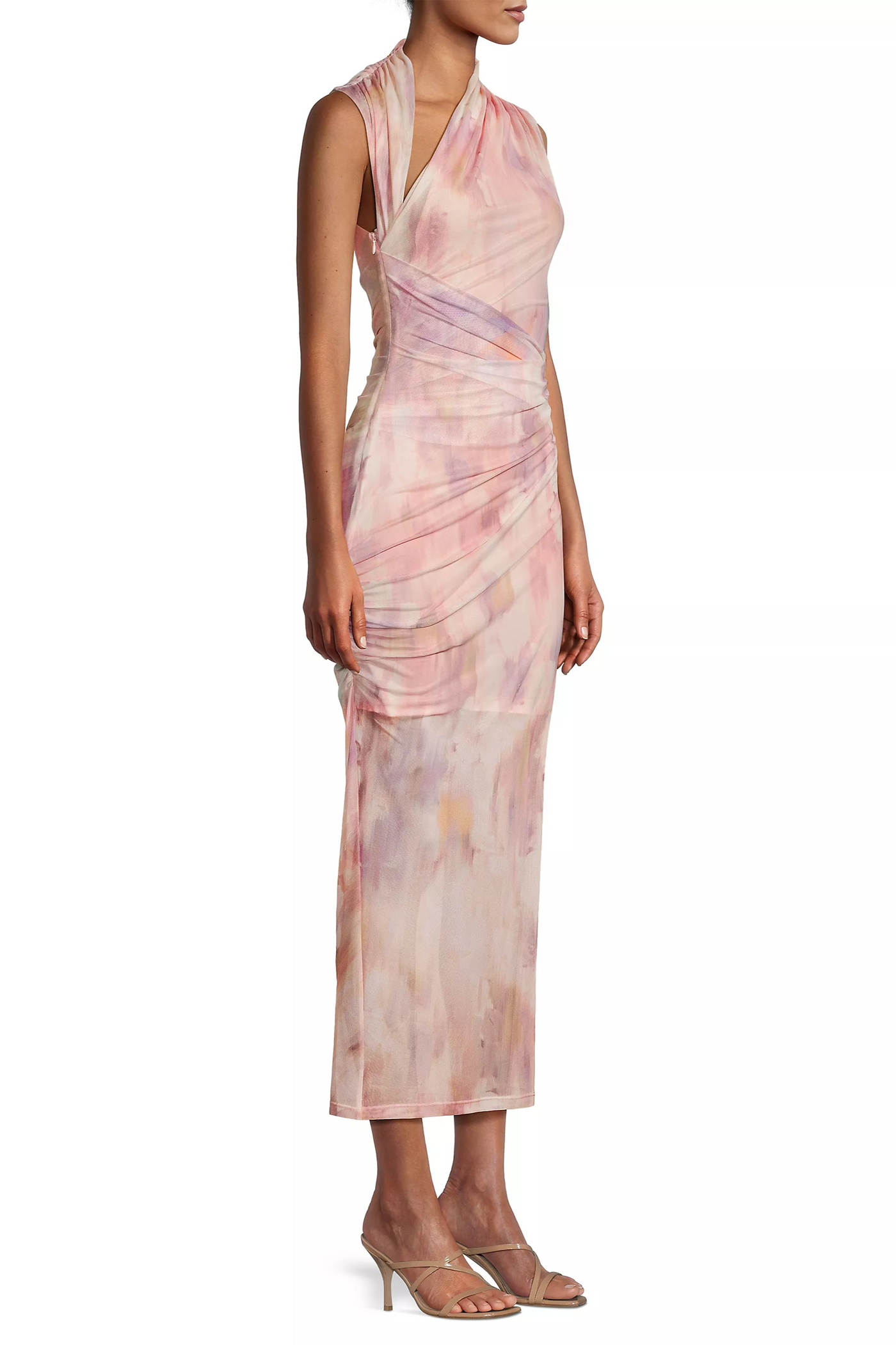 Misha Tillie Mesh Midi Dress - Waterlily Print