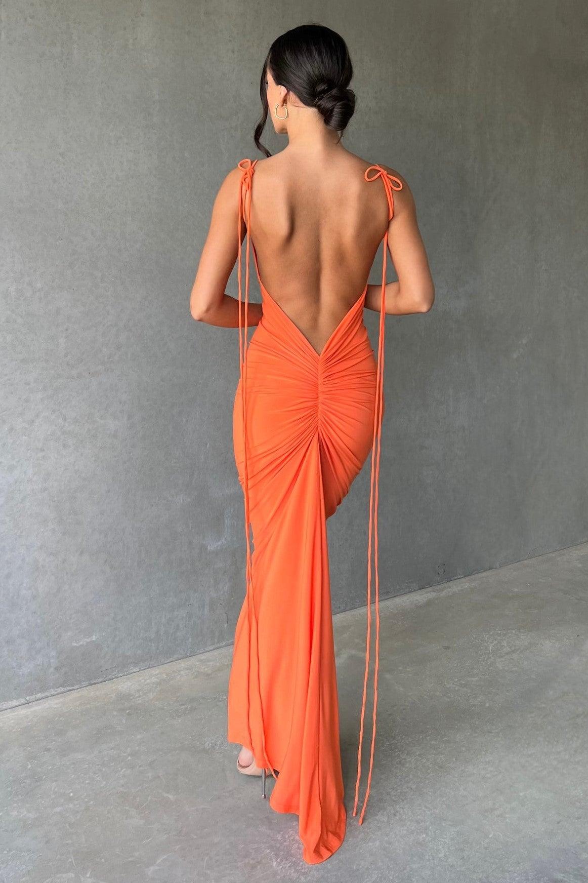 Zahara Gown - Orange - JAUS