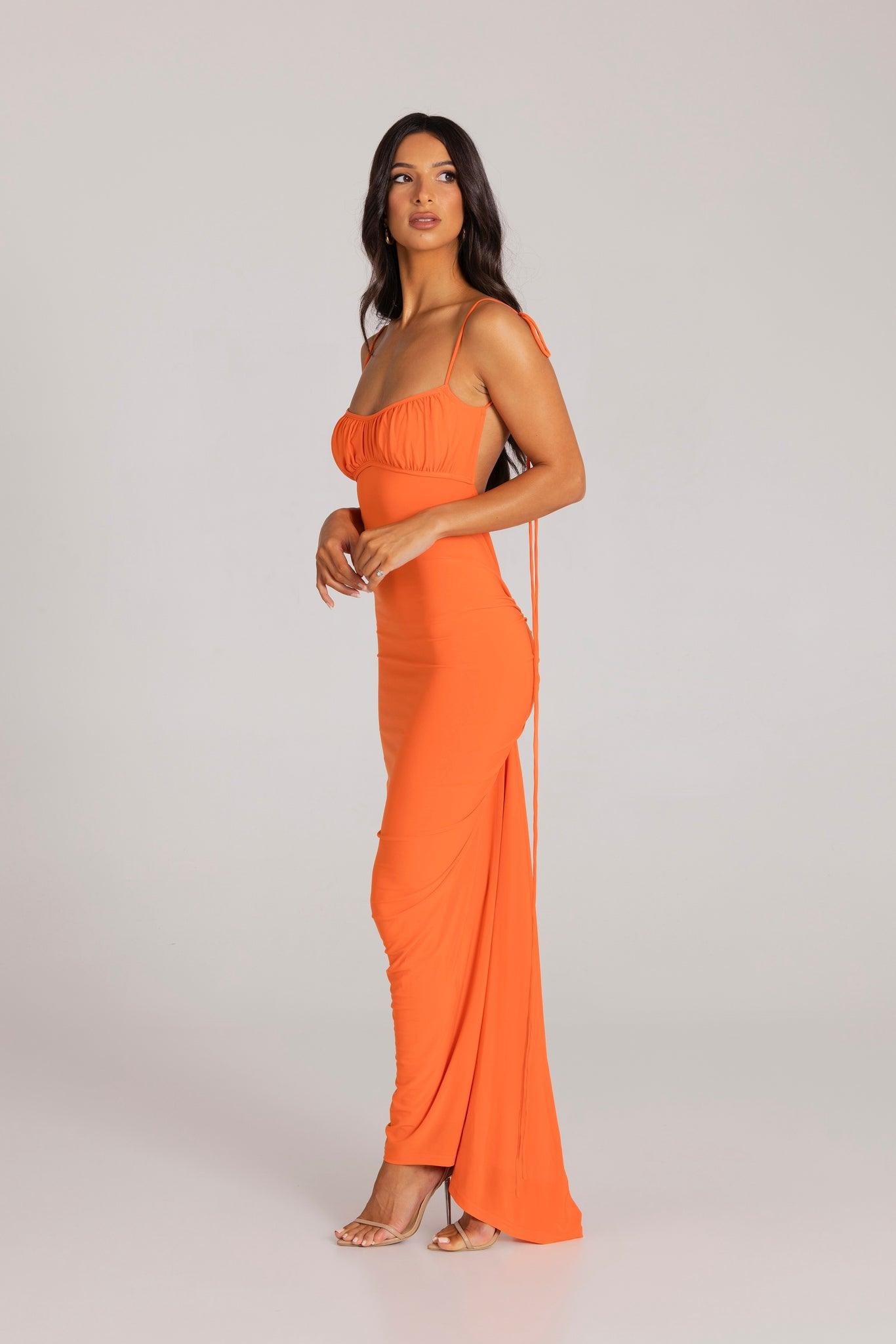 Zahara Gown - Orange - JAUS