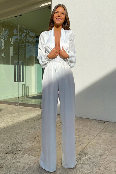 Kesia Jumpsuit - White - SHOPJAUS - JAUS