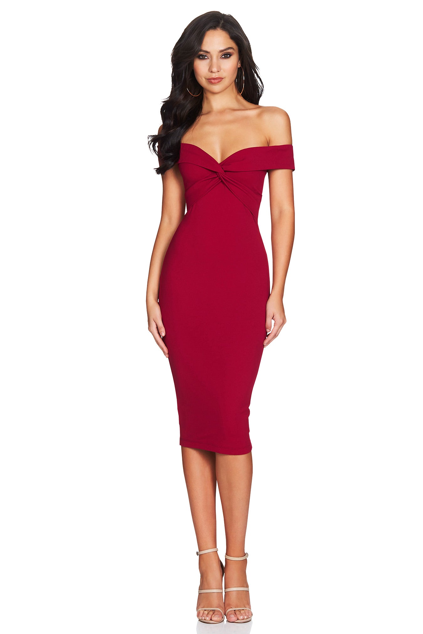 Nookie Dolly Midi Dress - Ruby - SHOPJAUS - JAUS