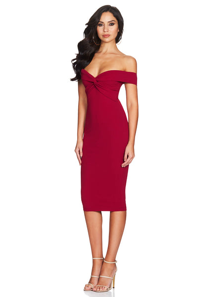 Nookie Dolly Midi Dress - Ruby - SHOPJAUS - JAUS