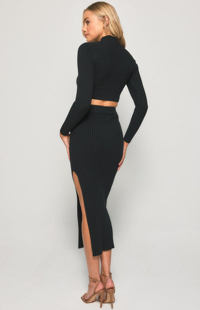 Kylie Knit Set - Black - SHOPJAUS - JAUS